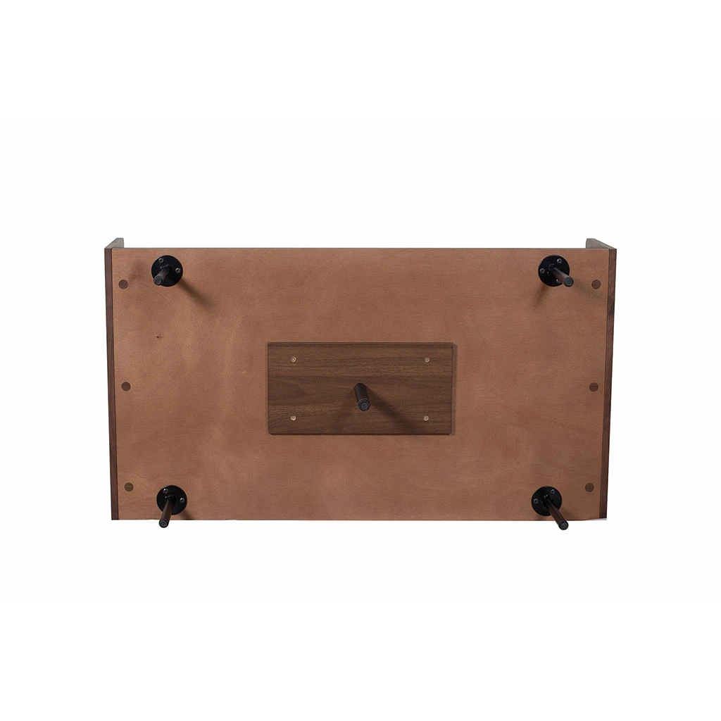 Table Basse Rectangulaire En Placage Noyer Marron - Gino 6 Table Basse Rectangulaire En Placage Noyer Marron - Gino – Image 6