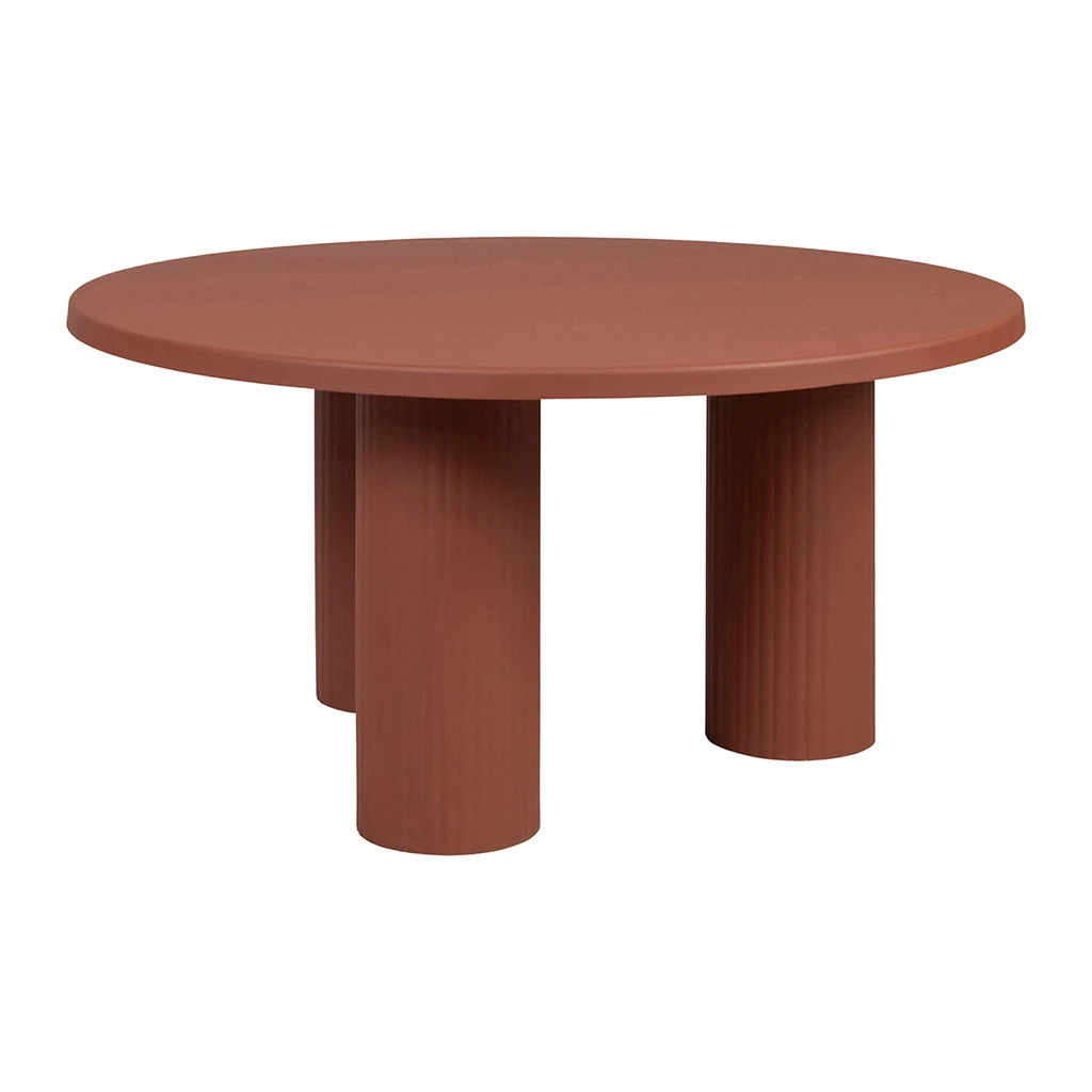 Table Basse Ronde 3 Pieds En Fer Terracotta D70xh35cm - Minimal 2 Table Basse Ronde 3 Pieds En Fer Terracotta D70xh35cm - Minimal – Image 2