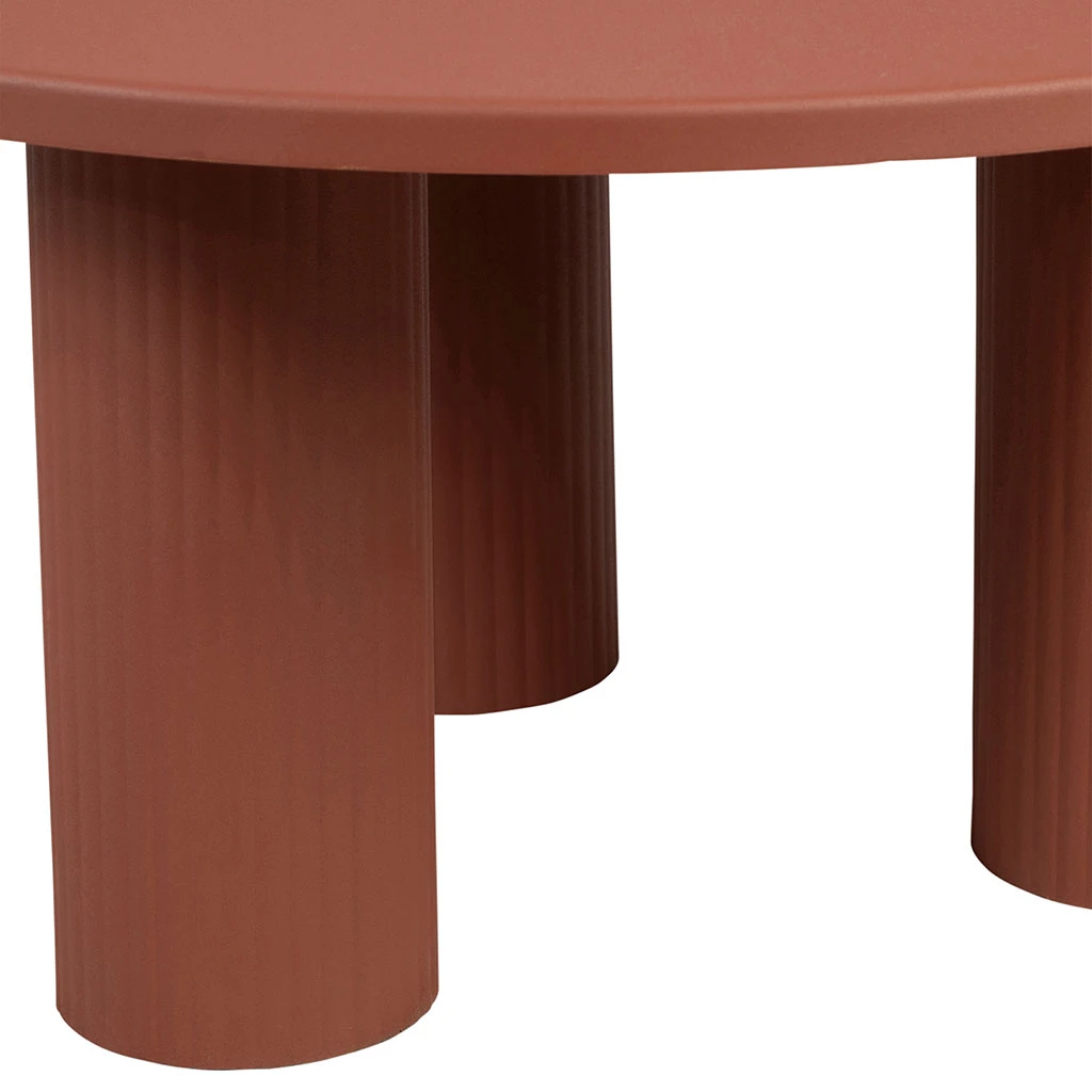 Table Basse Ronde 3 Pieds En Fer Terracotta D70xh35cm - Minimal 4 Table Basse Ronde 3 Pieds En Fer Terracotta D70xh35cm - Minimal – Image 4