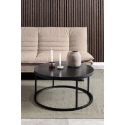 Table Basse Ronde Effet Marbre Noir D80cm - Spiro 12 Table Basse Ronde Effet Marbre Noir D80cm - Spiro -Magasin Général Pour La Maison table basse ronde effet marbre noir d80cm spiro 699027 699027 FRN06 WEB 1