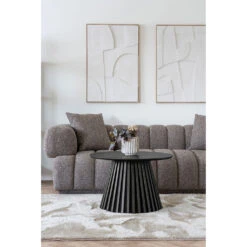 Table Basse Ronde En Bois Noir D70cm - Olivia 7 Table Basse Ronde En Bois Noir D70cm - Olivia -Magasin Général Pour La Maison table basse ronde en bois noir d70cm olivia 698186 698186 FRN03 WEB 1