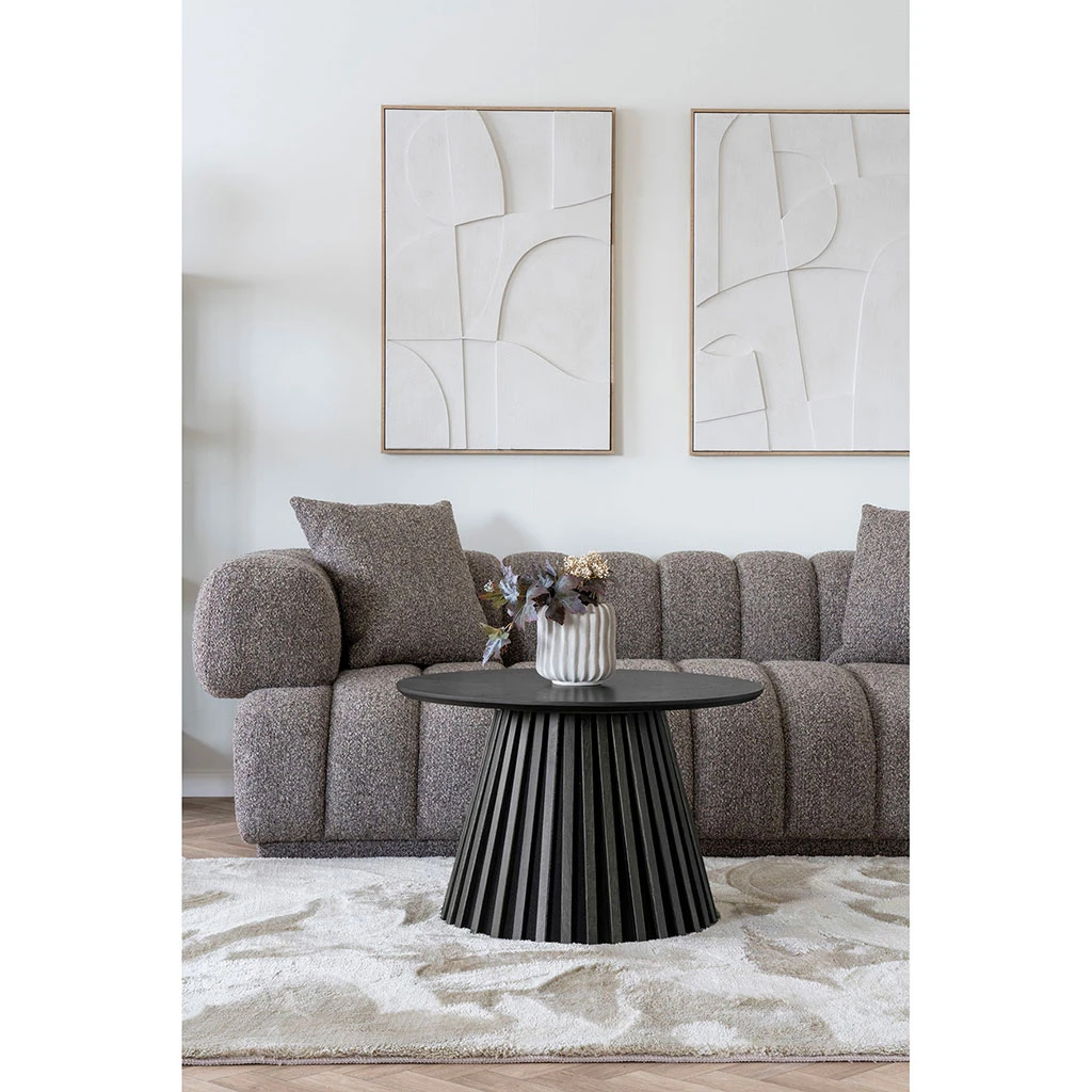 Table Basse Ronde En Bois Noir D70cm - Olivia 3 Table Basse Ronde En Bois Noir D70cm - Olivia – Image 3