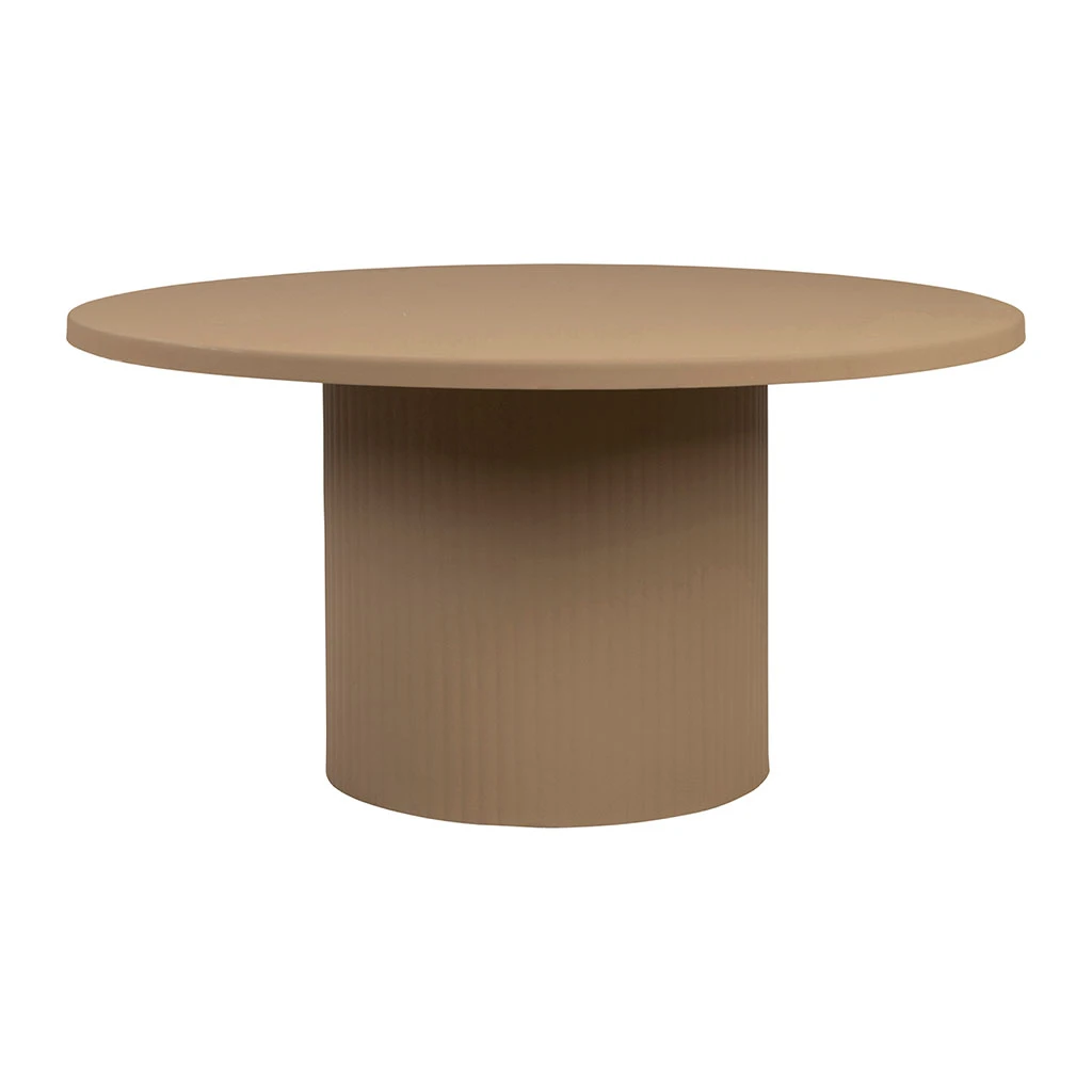 Table Basse Ronde En Fer Beige D79xh40cm - Minimal 1 Table Basse Ronde En Fer Beige D79xh40cm - Minimal