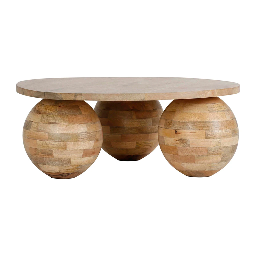 Table Basse Ronde En Manguier Naturel D79cm - Organic 1 Table Basse Ronde En Manguier Naturel D79cm - Organic