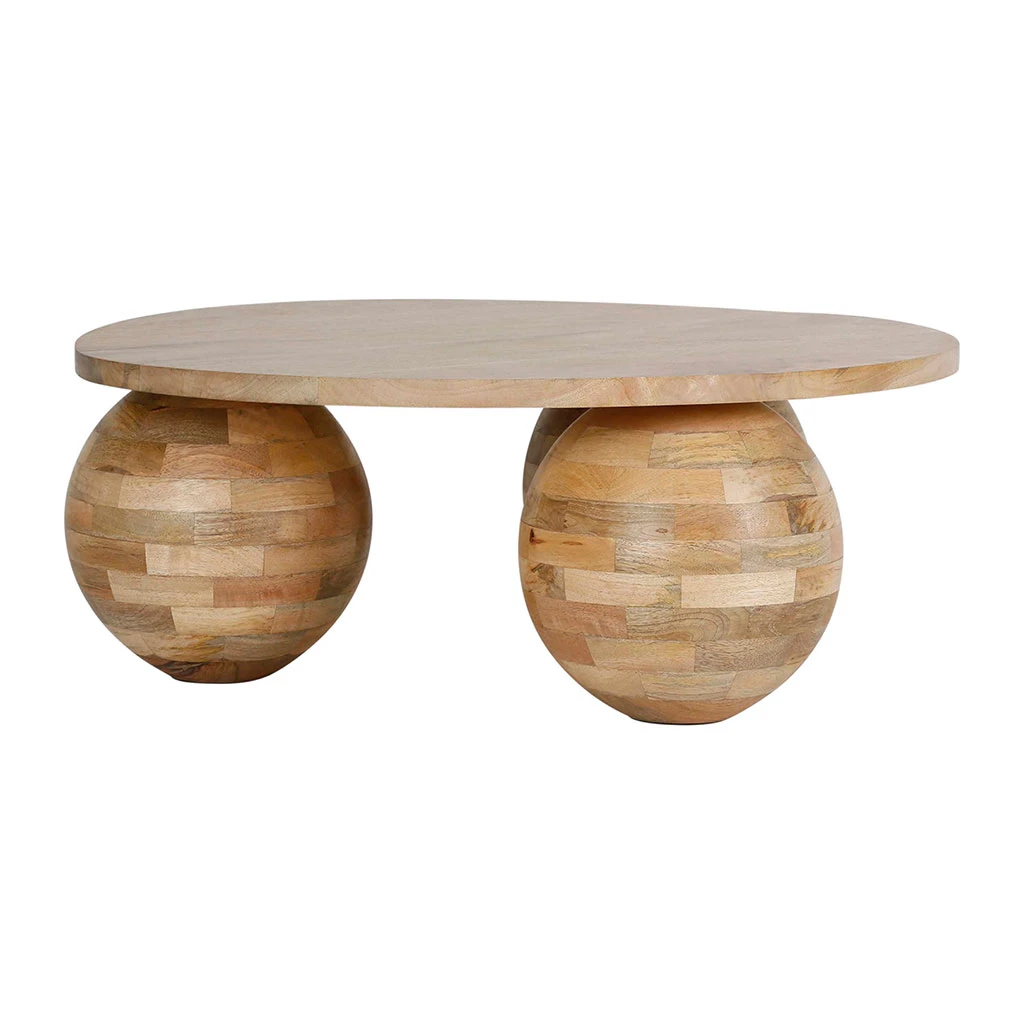 Table Basse Ronde En Manguier Naturel D79cm - Organic 2 Table Basse Ronde En Manguier Naturel D79cm - Organic – Image 2