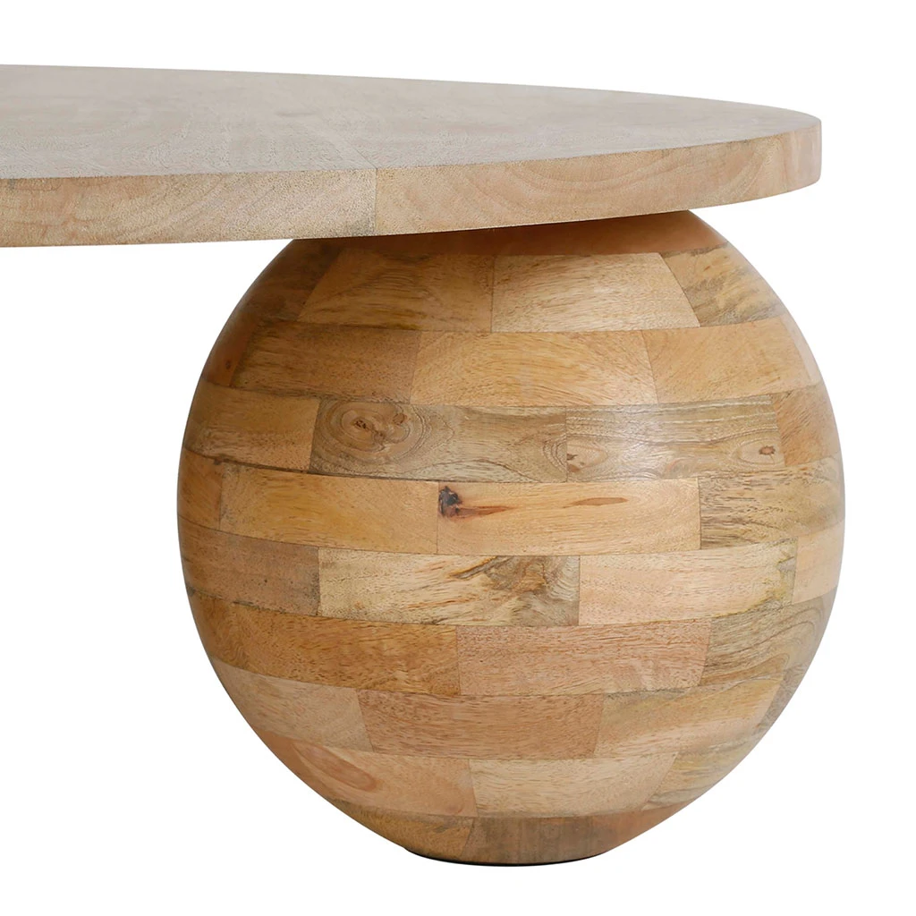 Table Basse Ronde En Manguier Naturel D79cm - Organic 3 Table Basse Ronde En Manguier Naturel D79cm - Organic – Image 3