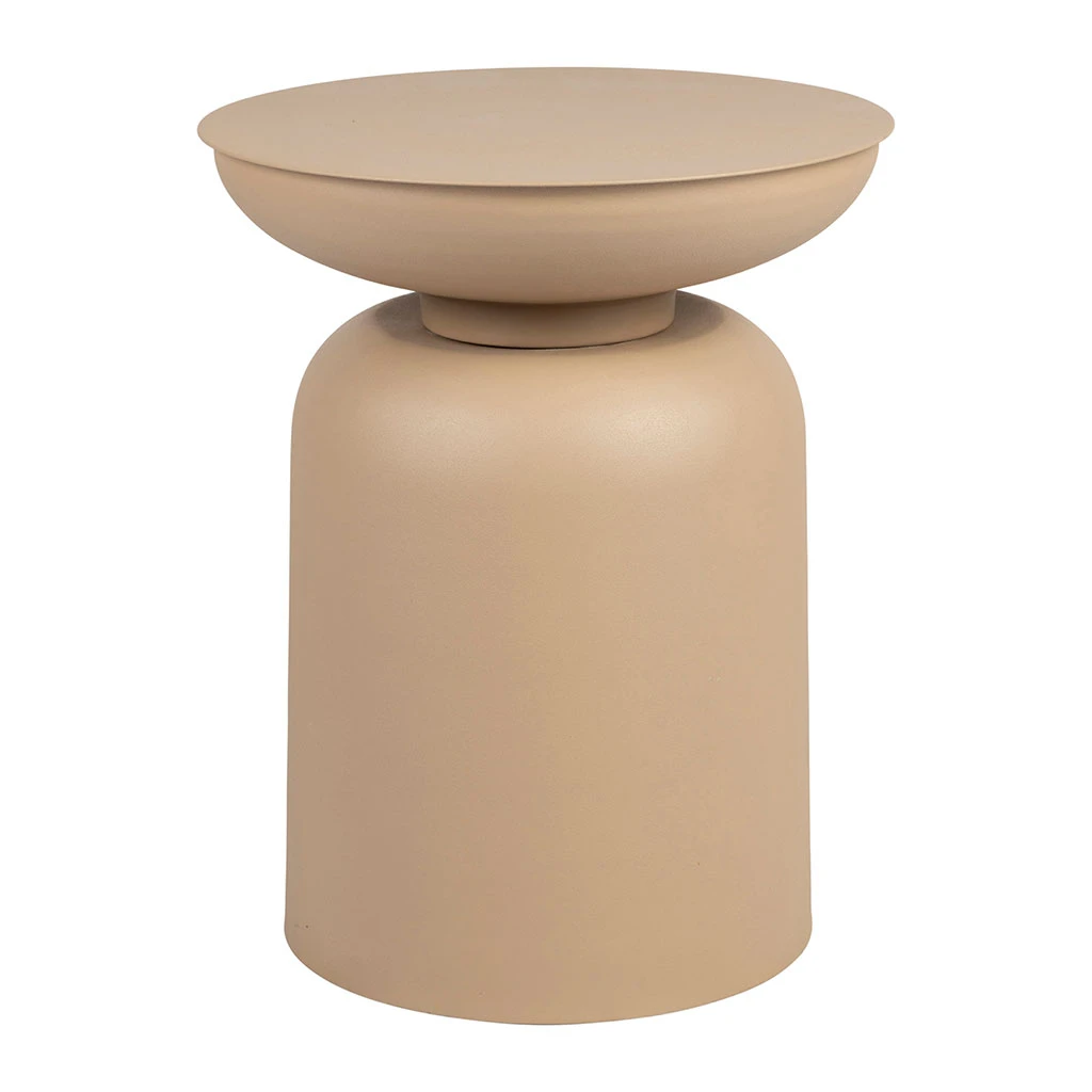 Table D'appoint En Fer Beige - Arty D37cm 1 Table D'appoint En Fer Beige - Arty D37cm