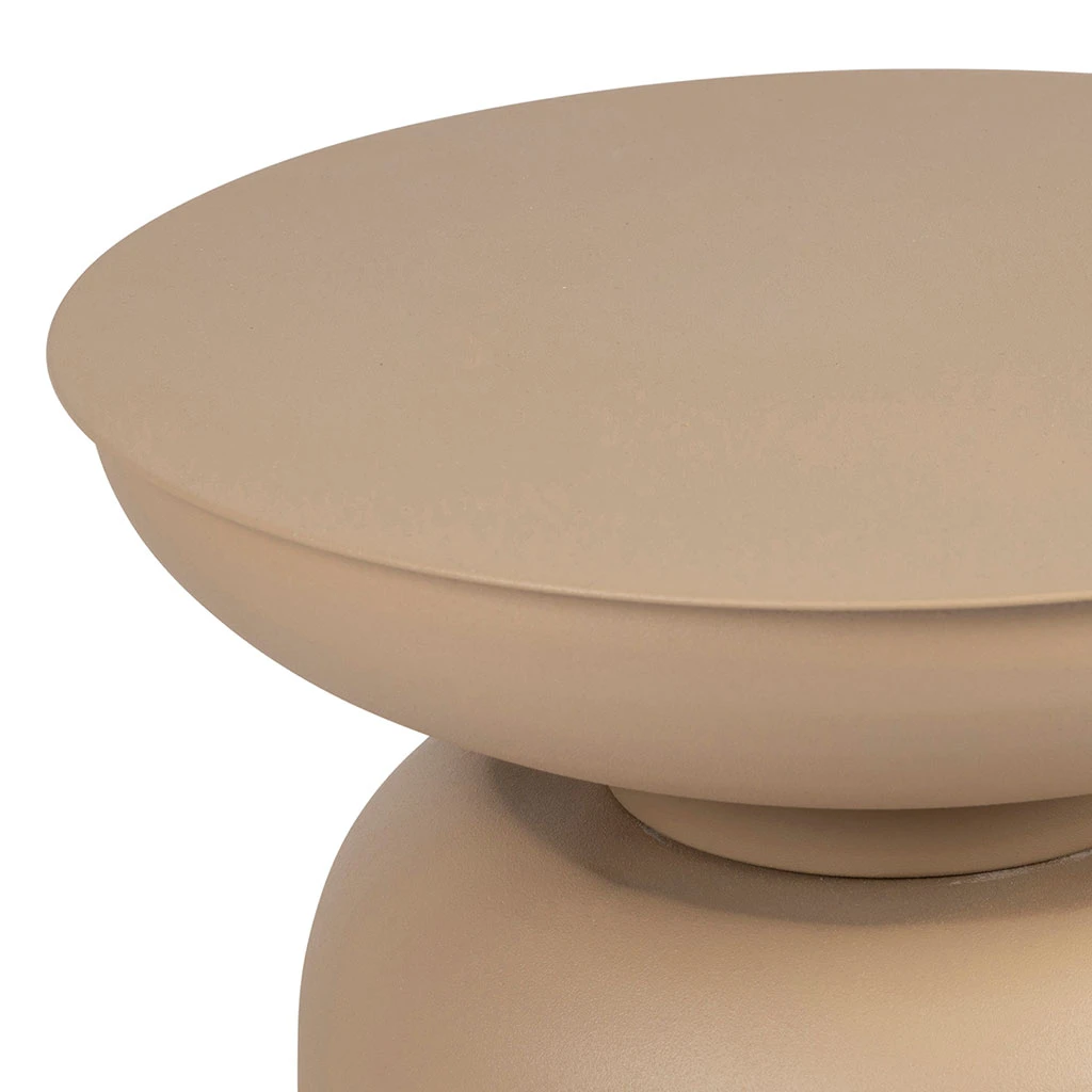 Table D'appoint En Fer Beige - Arty D37cm 2 Table D'appoint En Fer Beige - Arty D37cm – Image 2