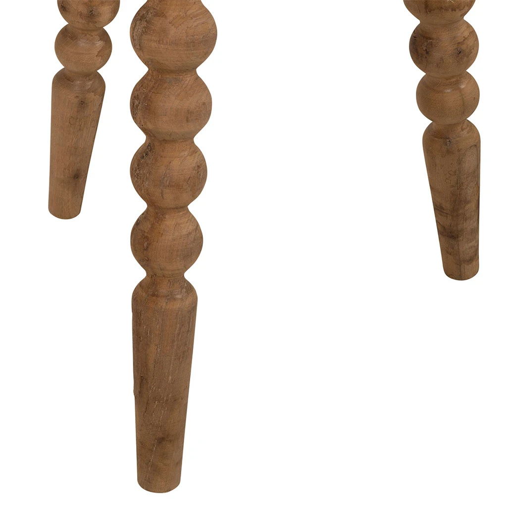 Bout De Canapé Rond En Bois Recyclé Naturel D34cm - Campagne 4 Bout De Canapé Rond En Bois Recyclé Naturel D34cm - Campagne – Image 4