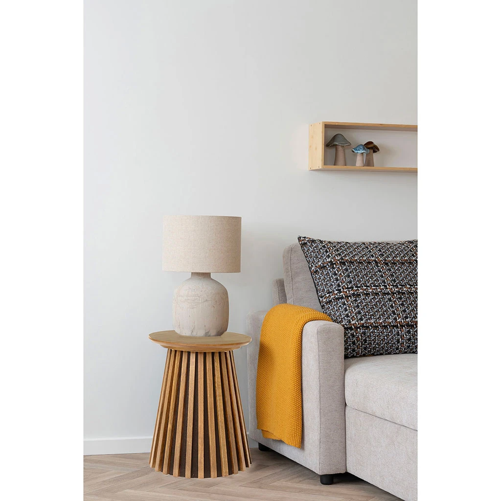 Table D'appoint Ronde En Bois Naturel D40cm - Olivia 2 Table D'appoint Ronde En Bois Naturel D40cm - Olivia – Image 2