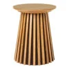 Table D'appoint Ronde En Bois Naturel D40cm - Olivia