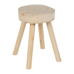 Table D'appoint Ronde En Paulownia Naturel - Boende
