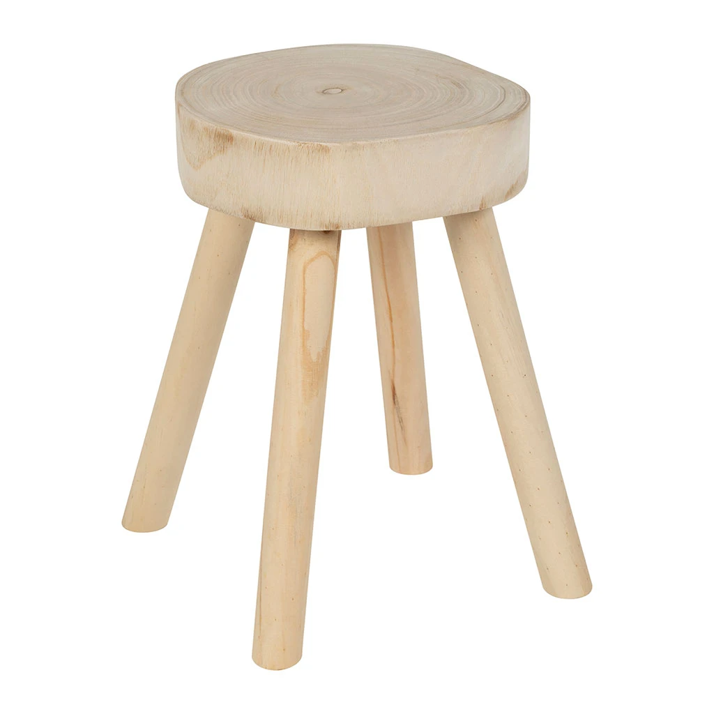 Table D'appoint Ronde En Paulownia Naturel - Boende 1 Table D'appoint Ronde En Paulownia Naturel - Boende