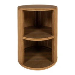 Table De Chevet Avec 2 Niveaux En Bambou Naturel - Saori