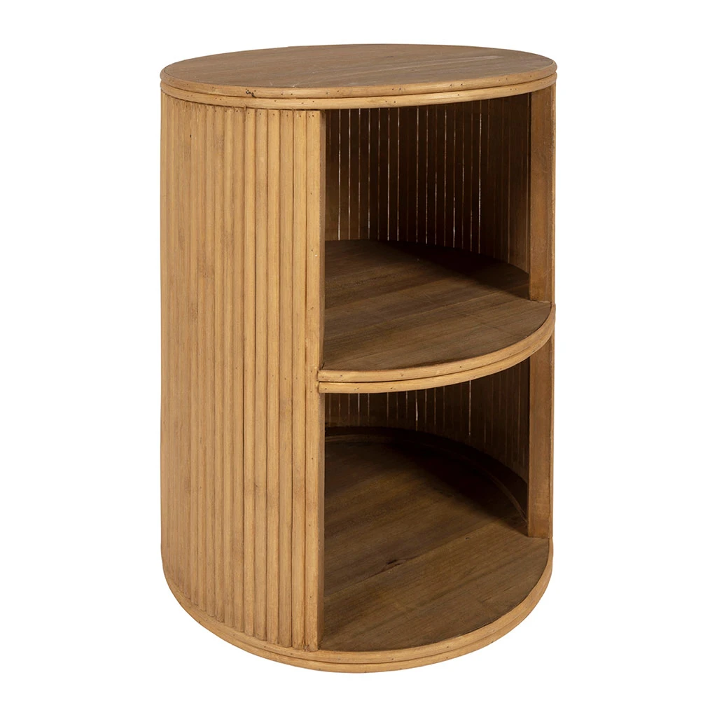 Table De Chevet Avec 2 Niveaux En Bambou Naturel - Saori 2 Table De Chevet Avec 2 Niveaux En Bambou Naturel - Saori – Image 2