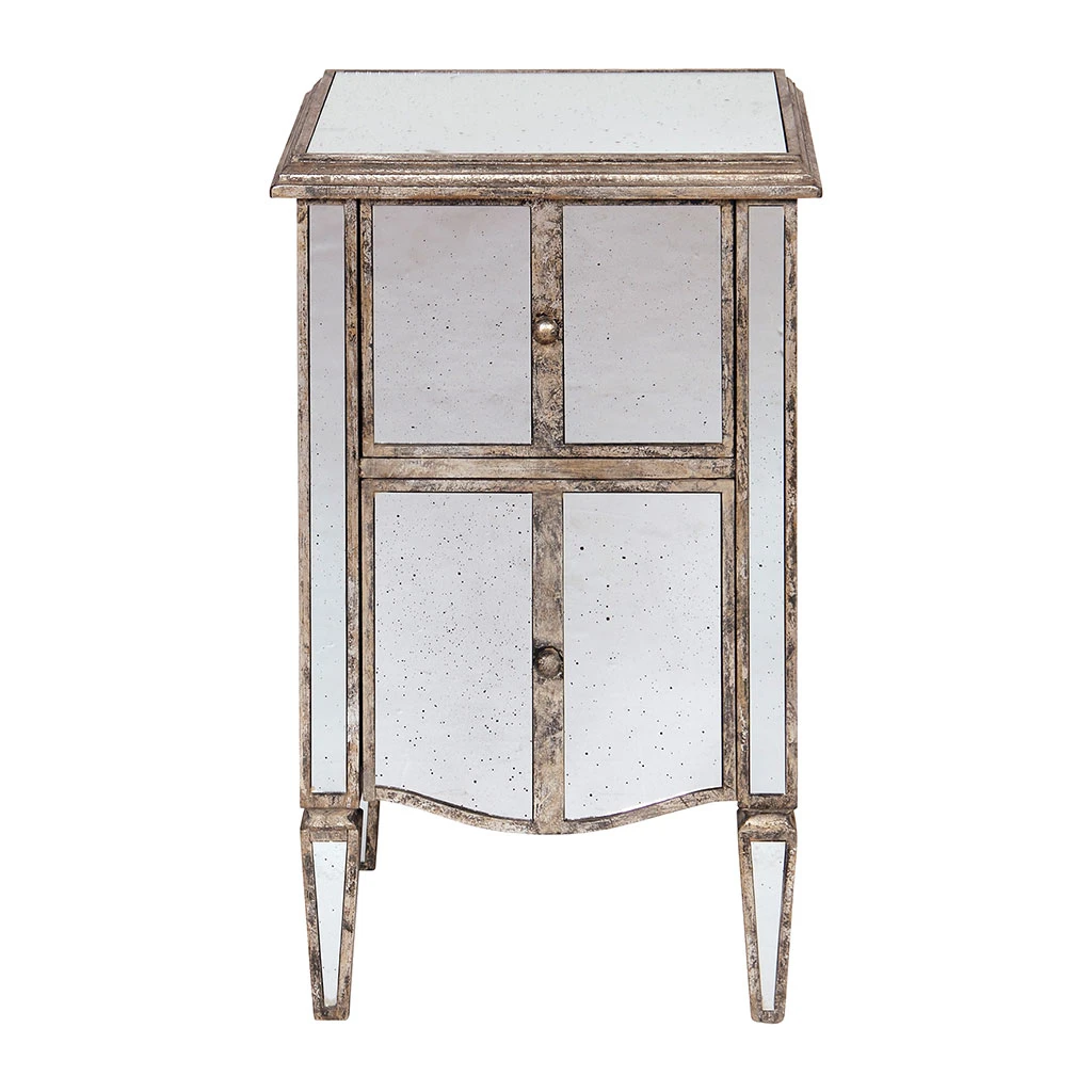 Table De Chevet Baroque En Bois Et Miroir 2 Tiroirs - Bois Miroir 1 Table De Chevet Baroque En Bois Et Miroir 2 Tiroirs - Bois Miroir