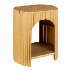 Table De Chevet En Bambou Et Rotin Naturel - Saori -Magasin Général Pour La Maison table de chevet en bambou et rotin naturel saori 79273 79273 DET01 WEB