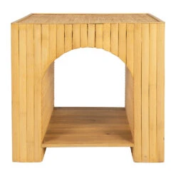 Table De Chevet En Bambou Et Sapin Naturel - Saori