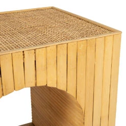 Table De Chevet En Bambou Et Sapin Naturel - Saori -Magasin Général Pour La Maison table de chevet en bambou et sapin naturel saori 78834 78834 DET03 WEB