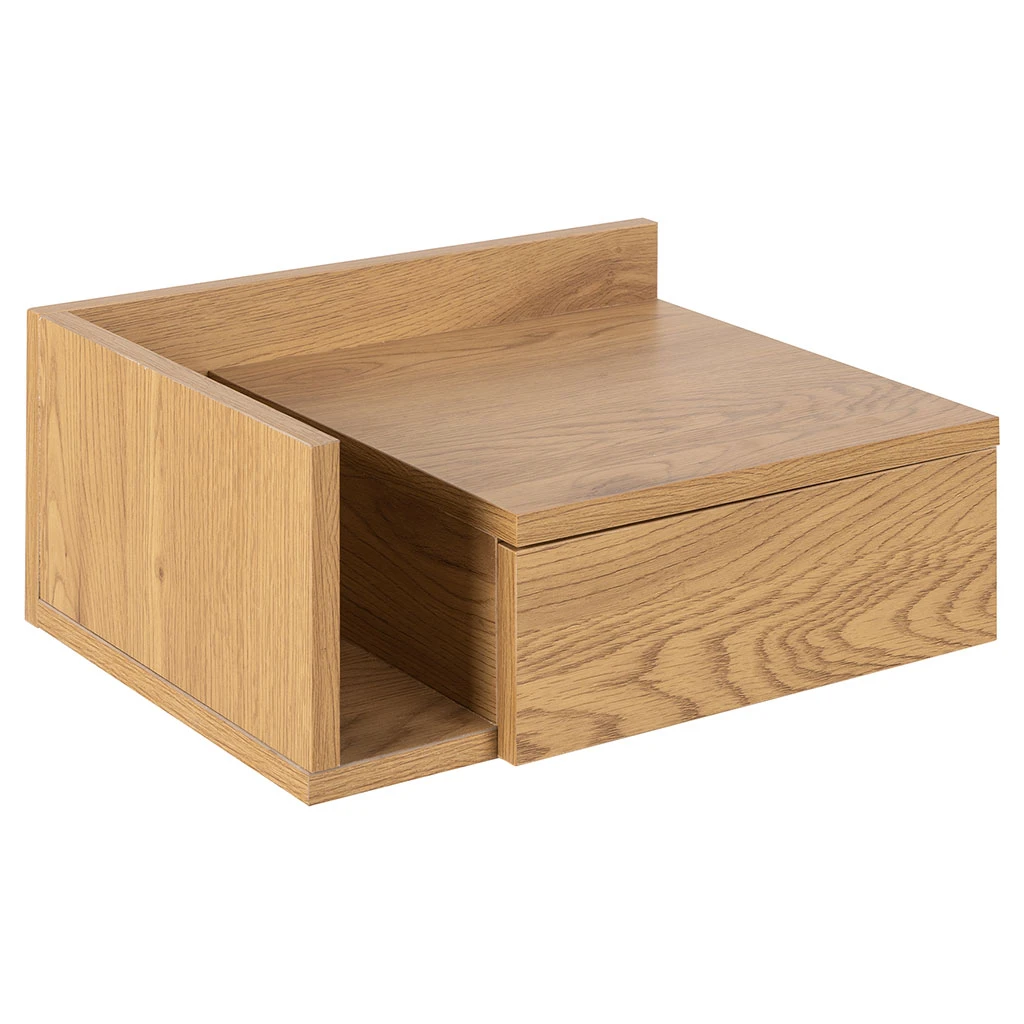 Table De Chevet Murale En Bois Naturel 1 Tiroir 40x32cm - Ashlan 1 Table De Chevet Murale En Bois Naturel 1 Tiroir 40x32cm - Ashlan
