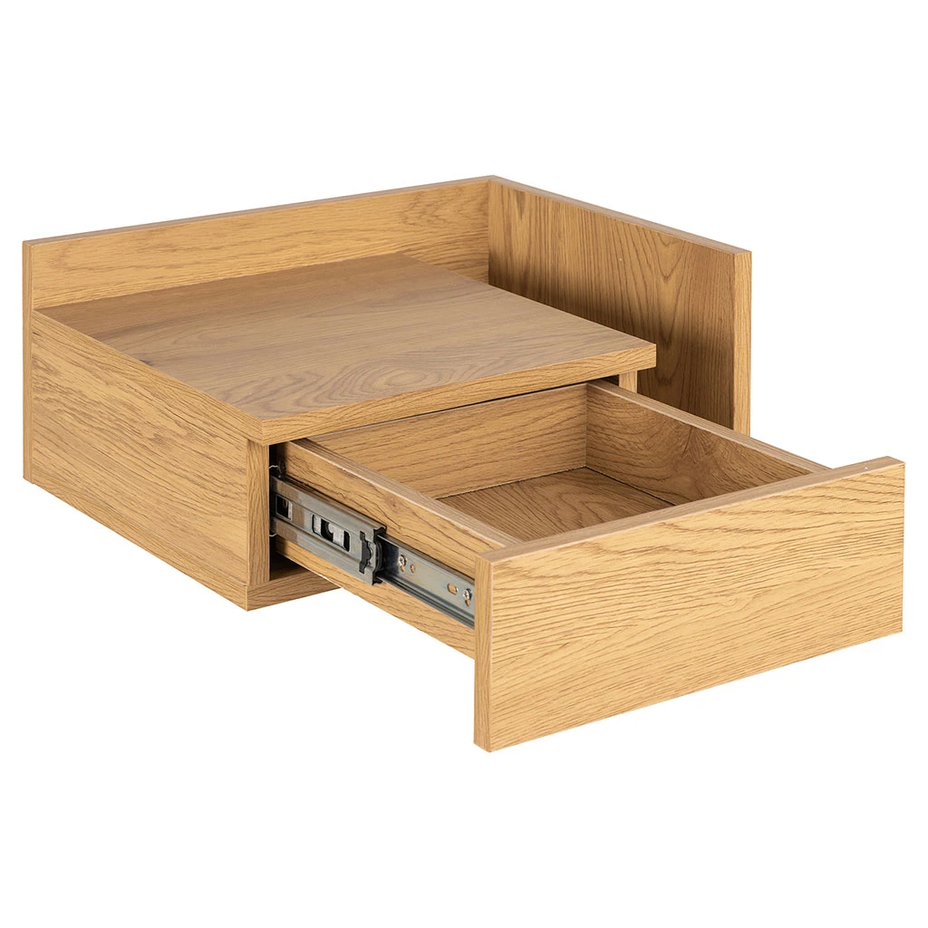 Table De Chevet Murale En Bois Naturel 1 Tiroir 40x32cm - Ashlan 9 Table De Chevet Murale En Bois Naturel 1 Tiroir 40x32cm - Ashlan – Image 9
