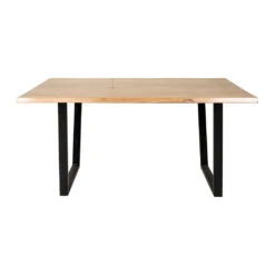 Table En Acacia Et Pieds En Fer Noir 160x90cm - Brooklyn