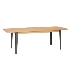 Table à Manger En Placage Chêne 180cm Avec Allonge 60cm - Manny 10 Table à Manger En Placage Chêne 180cm Avec Allonge 60cm - Manny -Magasin Général Pour La Maison table en chene naturel et noir 180 60 x90cm manny 662255 662255 FRN02 WEB