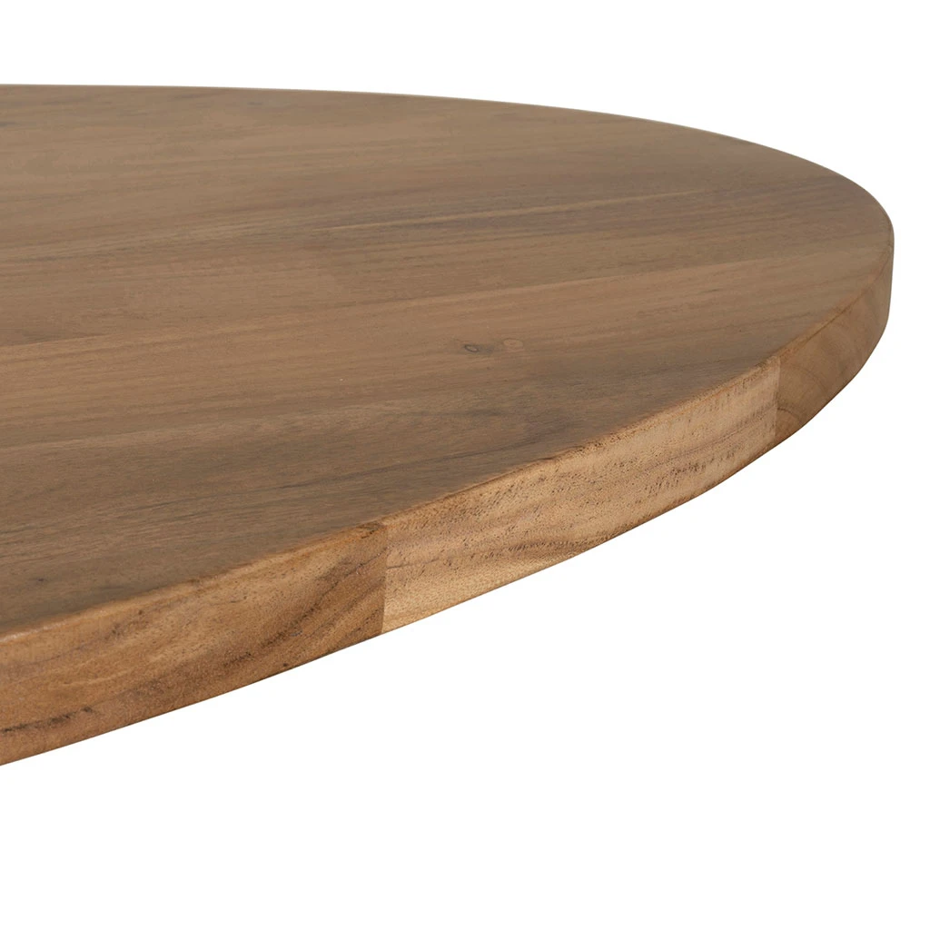 Table Ovale En Acacia Et Pieds En Fer Noir 190x90cm - Brooklyn 4 Table Ovale En Acacia Et Pieds En Fer Noir 190x90cm - Brooklyn – Image 4