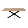 Table De Repas En Acacia Et Pieds En Fer Noir 180x90cm - Brooklyn