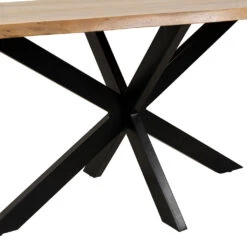 Table De Repas En Acacia Et Pieds En Fer Noir 180x90cm - Brooklyn -Magasin Général Pour La Maison table rectangulaire en acacia et pieds en fer noir 180x90cm brooklyn 320023 DET03 WEB