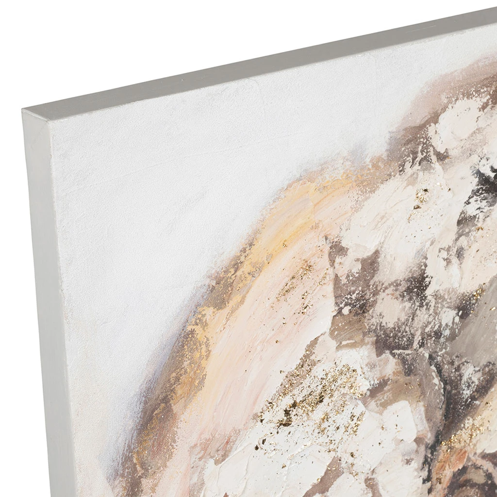 Tableau éléphant En Toile Et Pin Beige 90x120cm - Animal 2 Tableau éléphant En Toile Et Pin Beige 90x120cm - Animal – Image 2