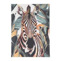 Tableau Zèbre En Tissu Multicolore 50x70cm - Gallery