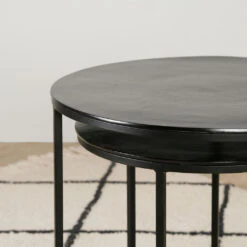 Tables D'appoint Gigogne (x2) En Fer Noir - Felia -Magasin Général Pour La Maison tables d appoint gigogne x2 en fer noir felia 37336 37336 SITU03 WEB 1
