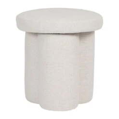 Tabouret En Lin écru - Minimal