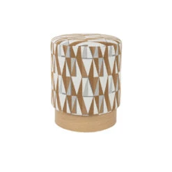 Tabouret En Tissu Beige - Ziggy
