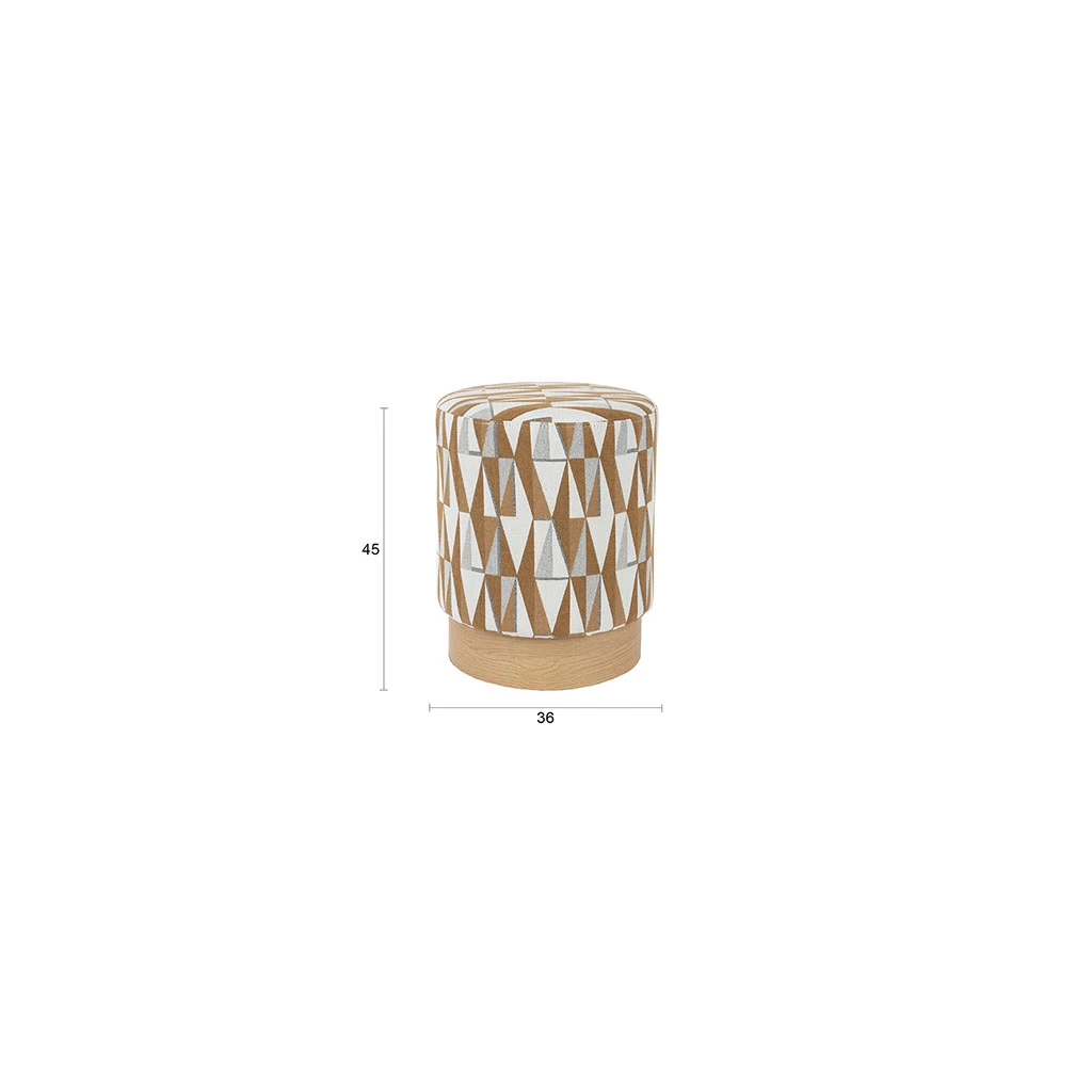 Tabouret En Tissu Beige - Ziggy 4 Tabouret En Tissu Beige - Ziggy – Image 4