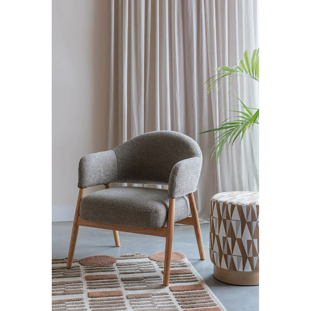 Tabouret En Tissu Beige - Ziggy 6 Tabouret En Tissu Beige - Ziggy – Image 6