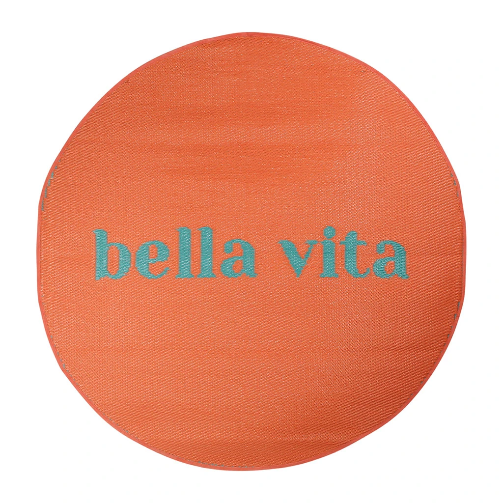 Tapis Rond En Plastique Corail D120cm - Palma 1 Tapis Rond En Plastique Corail D120cm - Palma