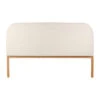 Tete Lit En Bouclettes Ivoire Et Bois 160x100cm - Organic