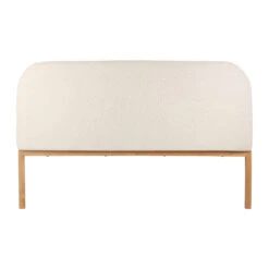 Tete Lit En Bouclettes Ivoire Et Bois 160x100cm - Organic
