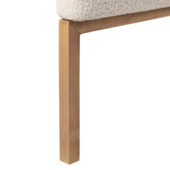 Tete Lit En Bouclettes Ivoire Et Bois 160x100cm - Organic -Magasin Général Pour La Maison tete lit en polyester bois ivoire 160x8xh100 organic 77248 77248 DET02 WEB