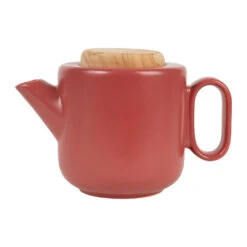 Théière En Grès Rouge Mat Avec Filtre - Baltika