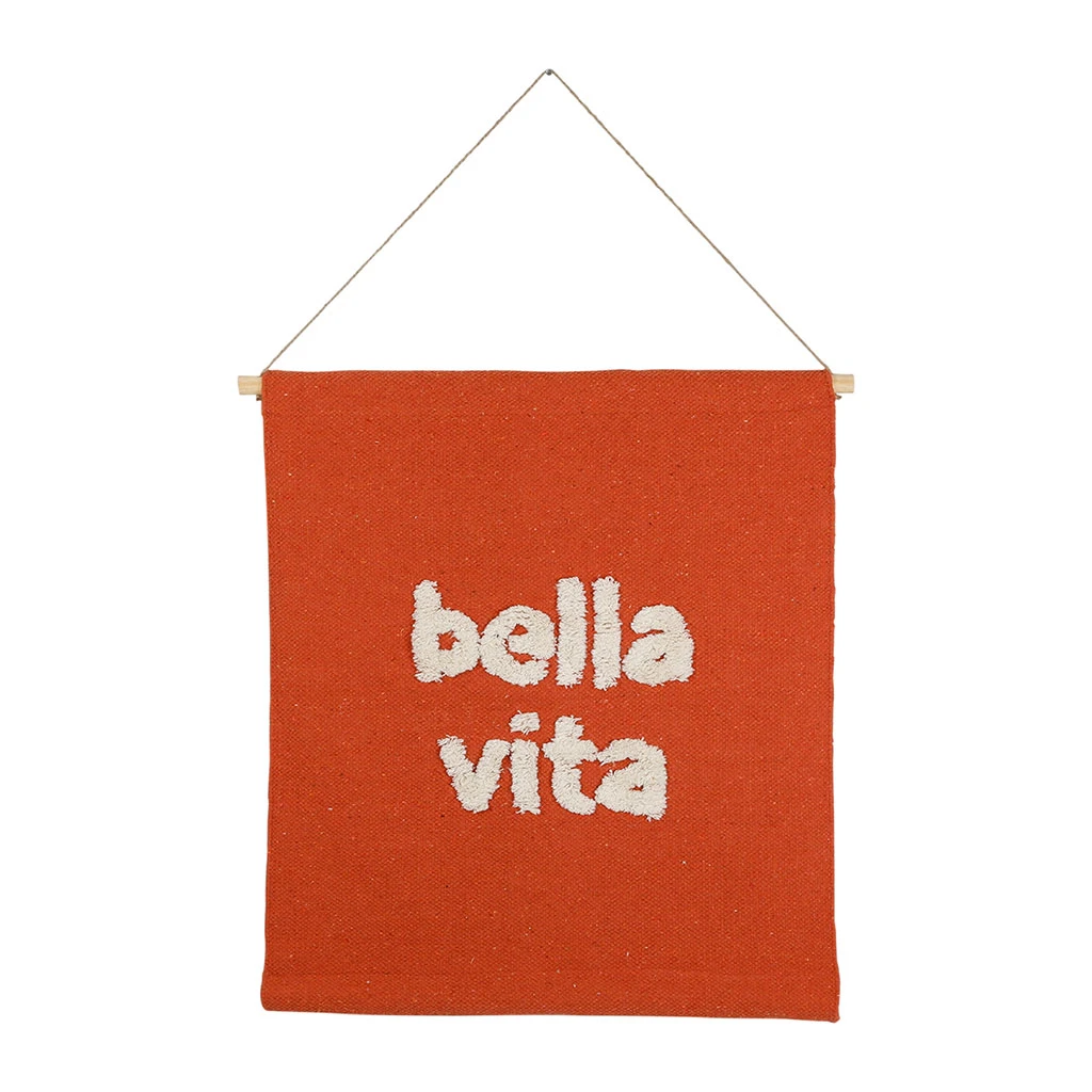 Toile "bella Vita" En Coton Et Bois Corail 60x70cm - Palma 1 Toile "bella Vita" En Coton Et Bois Corail 60x70cm - Palma