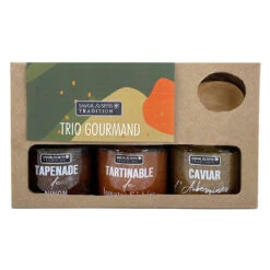 Trio De 3 Tartinables : Tapenade, Tartinable Et Caviar