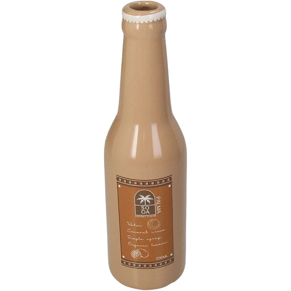 Vase Bouteille De Soda En Faïence Marron H24cm 3 Vase Bouteille De Soda En Faïence Marron H24cm – Image 3