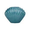 Vase Coquillage En Verre Bleu H14.5cm - Leucie