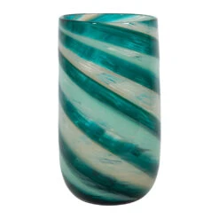 Vase Cylindrique En Verre émeraude H25cm - Sablon