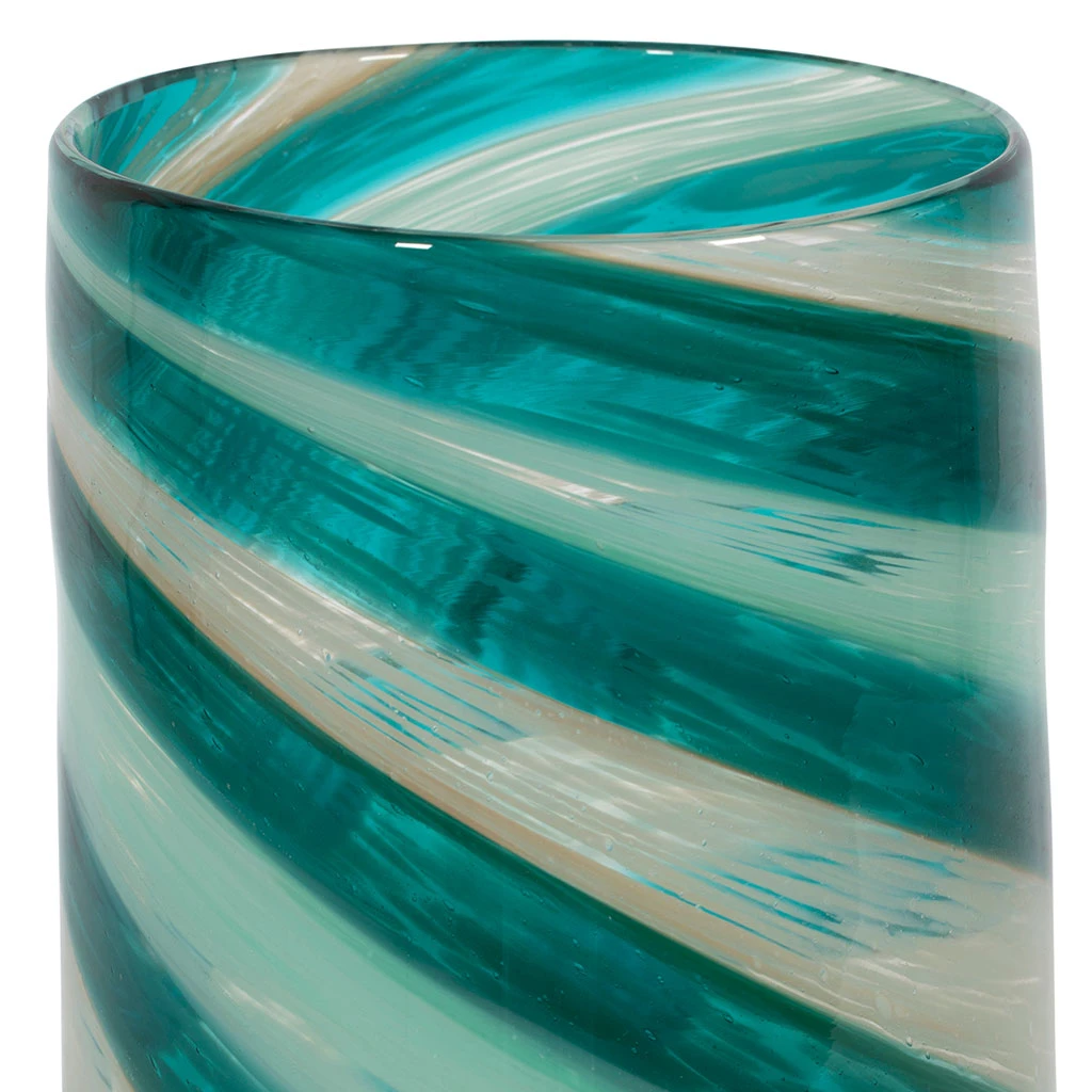 Vase Cylindrique En Verre émeraude H25cm - Sablon 2 Vase Cylindrique En Verre émeraude H25cm - Sablon – Image 2