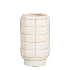 Vase En Céramique Blanc Cassé H24cm - Jake
