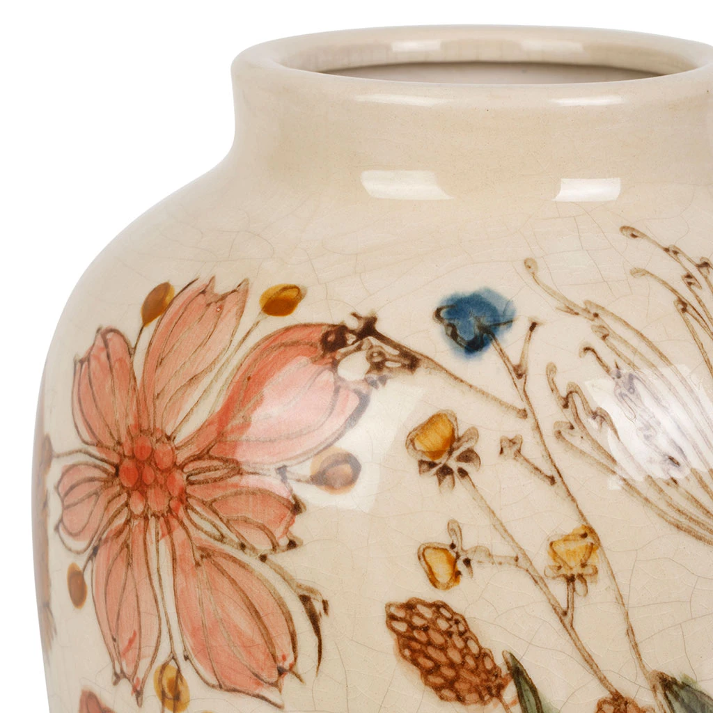 Vase En Grès Fleuri D18cm - Fleurice 2 Vase En Grès Fleuri D18cm - Fleurice – Image 2
